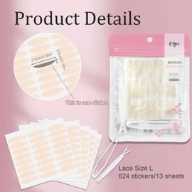 JTENGYAO Eyelid Lifter Strips, Invisible Double Eyelid Sticker, Drop Eyelid Lifting Tape, Eye Lid Lift Tapes Long-Lasting/Waterproof, 624pcs