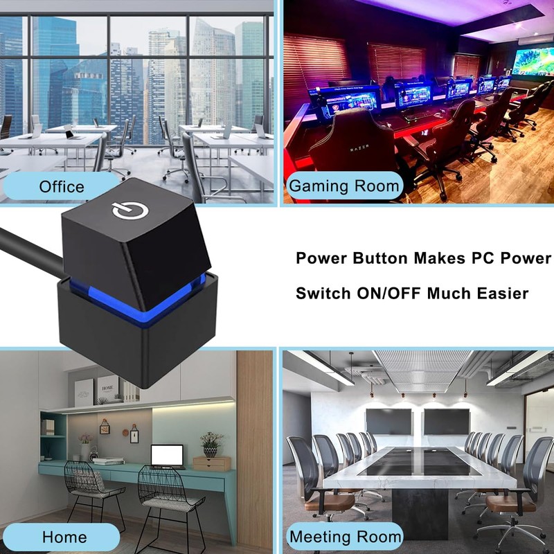 Xiatiaosann 2 Pcs Desktop Computer Power Switch, PC Power Switch