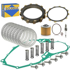 Clutch Kit & Friction Steel Plates Cover Gasket Compatible with Yamaha Raptor 700/700R 2006-2024