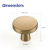 Ravinte 3 Pack Single Hole Kitchen Round Cabinet Knobs Champagne