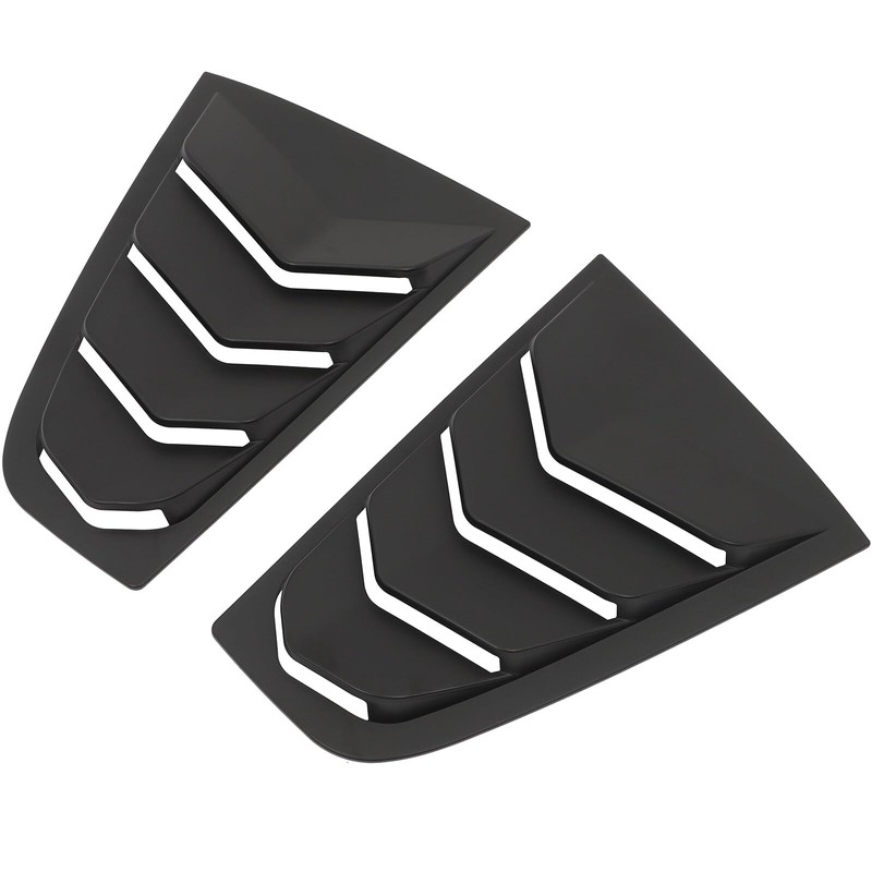 SCITOO Matte Black ABS Rear Side Window Louvers Air Vent