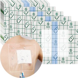 25 Pcs Waterproof PD Dialysis Catheter Wound Cover Shields Island Dressing Bandages for Showering Picc Line Chest Peritoneal Chemo Port Feeding Tube G-Tube Water Barrier Protector, 9"x9"