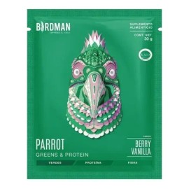 Birdman Parrot Proteínas Suplemento 12 Sobres 30gr Cu Sabor BERRY VAINILLA