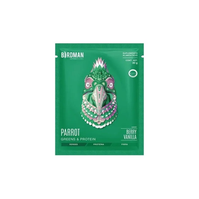 Birdman Parrot Proteínas Suplemento 12 Sobres 30gr Cu Sabor BERRY