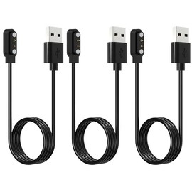 Hahace 3 Pack Charger Compatible with Veryfitpro Letsfit Willful YAMAY SW023 ID205L SW021 ID205U ID205S SW025 Uwatch 3S, 3.3FT Magnetic Smart Watch Charger Cable