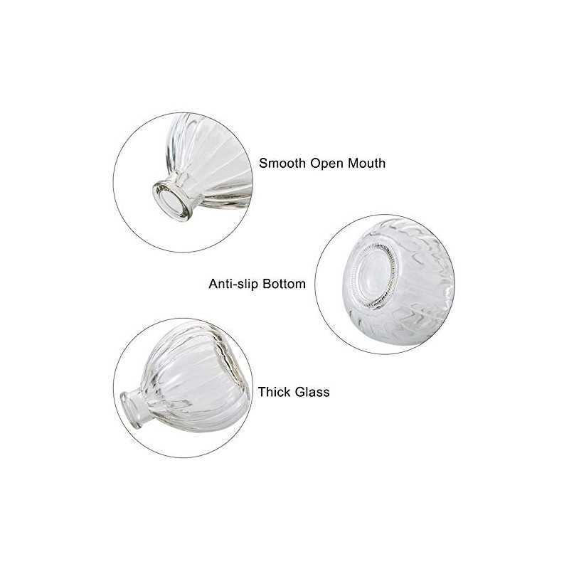 vipolish 1Pcs Empty Clear Glass Diffuser Bottle Aromatherapy Diffuser Jar