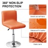 Bifaunvogel Waterproof PU Bar Stool Covers, Slipcovers, Counter Height, Orange,