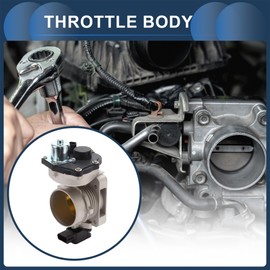 INFINAUTO Throttle Body Assembly, 67mm Throttle Body Actuator No.3L5Z9E926AB/3L5Z9E926AD for Ford Crown Victoria 2005-2011 4.6L Aluminum Alloy Black, 1 Pc