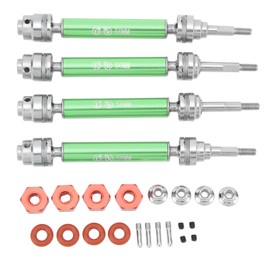 4 Sets RC Steel Front and Rear CVD Drive Shafts Replacement RC Upgrades Parts for TRAXXAS SLASH 1/10 RC Car Green