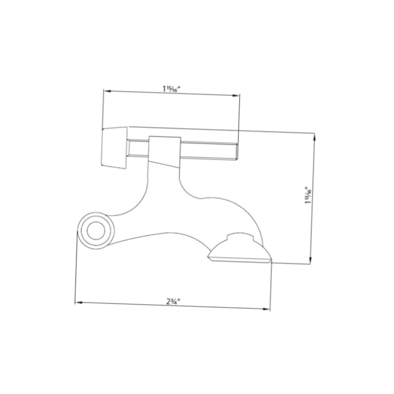 1 Pcs Hinge Pin Stop with Foot Adjustable Satin Nickel