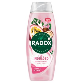 Radox Mineral Therapy Feel Indulged Shower Gel Body Wash uniquely blended with minerals, herbs and a passionfruit & shea scent for a mood-boosting experience 450 ml
