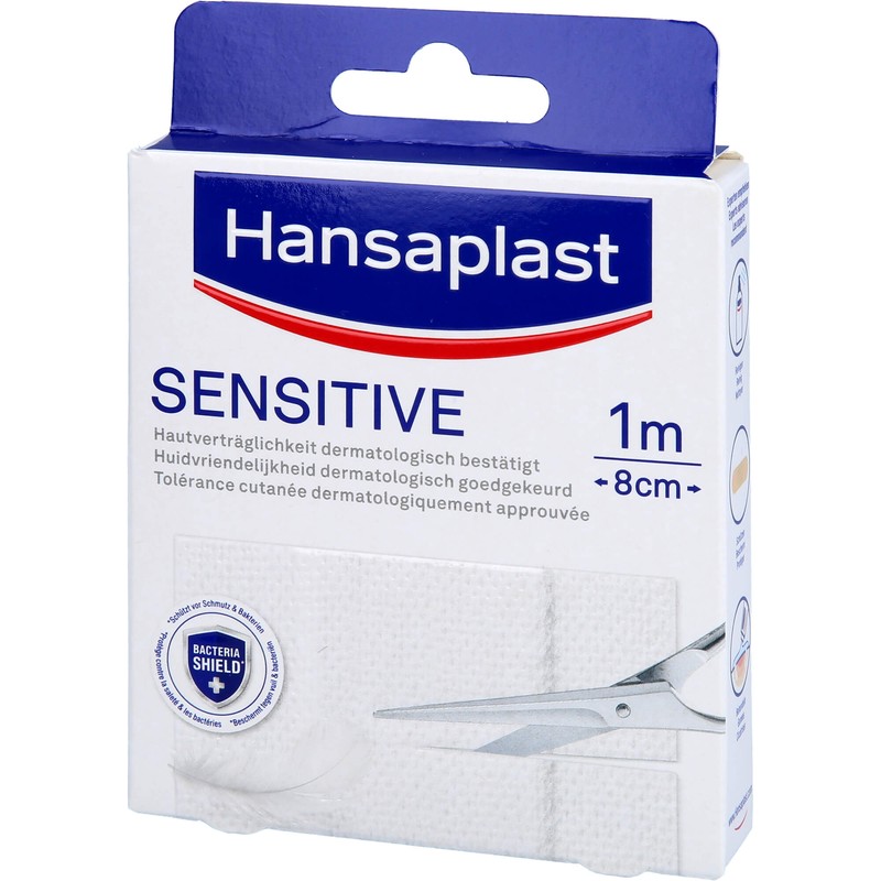 Hansaplast Sensitive Pflaster Hypoallergen 1 m x 8 cm, 1