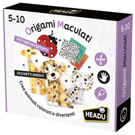 Headu Origami Maculati Creates Colourful and Fun Animals It56963 Game Art & Craft for Children Aged 4-8 Years, Made in Italy