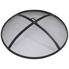 Sunnydaze Heavy-Duty Steel Mesh Fire Pit Spark Screen with Handle - 24-Inch Diameter
