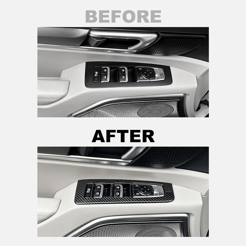 4PCS Car Window Switch Panel Cover Side Door Lock Lift