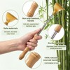 NAFJYR 2PCS Bamboo Handles Back Scratcher, Extendable Portable Travel Wooden