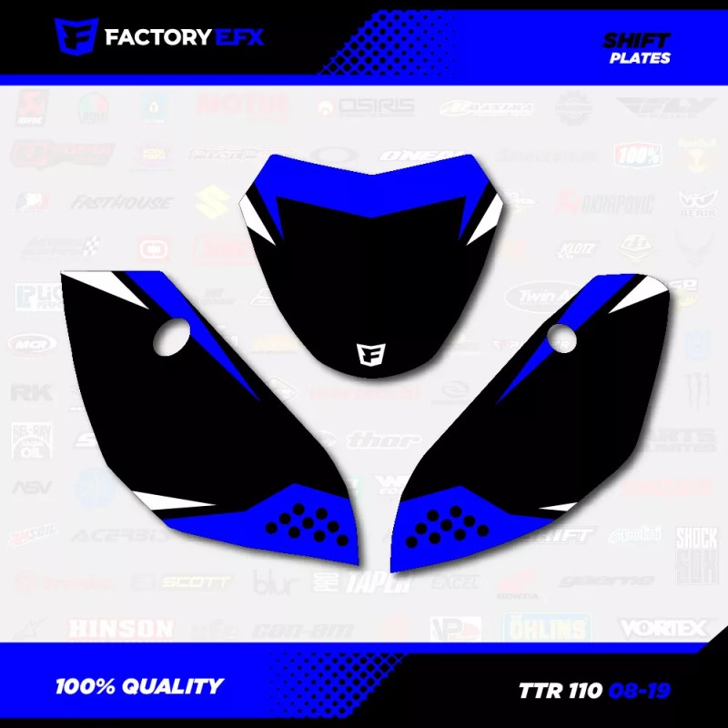 Factory EFX Black & Blue Shift Racing Graphics Kit fits