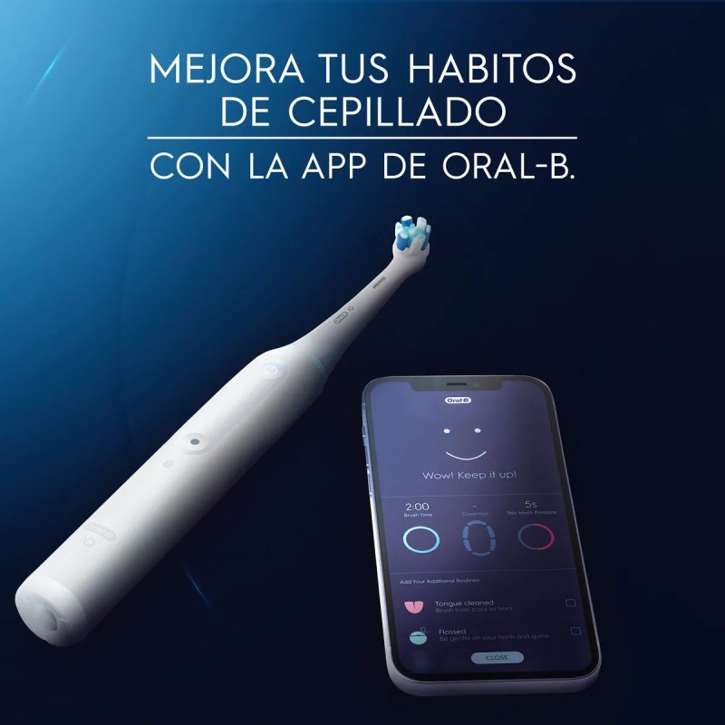 Oral Series Cepillo Dientes Eléctrico Cabezal Redondo Sensor Presión Blanco