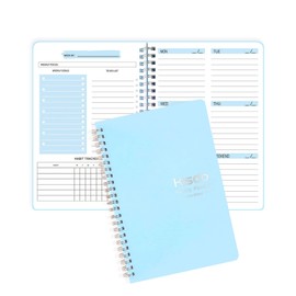 Weekly Planner Notepad, Daily Planner Undated, Notebook, To-Do List, Weekly Goals, Habit Tracker, 8.5 "X 6" Inches, With 52 Week Planner (Blue)