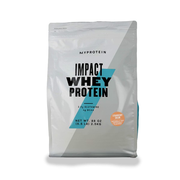Myprotein - Impact Whey Protein Blend Powder - Naturally Flavored Drink Mix - Daily Protein Intake for Superior Performance - Strawberry Cream (5.5 lbs, Pack of 1)