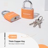 Puroma 2 Pack Keyed Padlock with 3 Keys Alike, 1.1