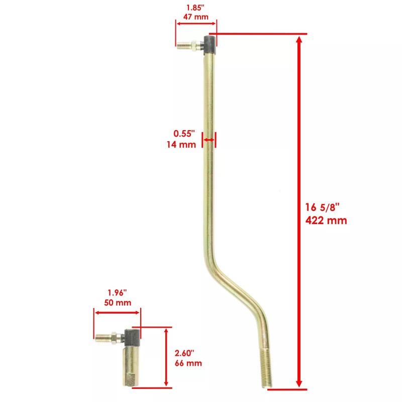 Caltric Steering Sector Drag Link Kit for John Deere D140