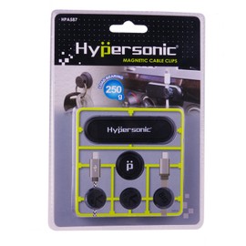 Hypersonic Black Cable Holder Universal Charging Wire Magnetic Clip Organizer