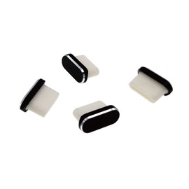monofive USB 3.1 Type C Connector Dustproof Protective Cover (Aluminum + Plastic), Black (Pack of 4) MF-TPPC-A4B