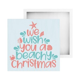 Coastal Christmas Decor Beach Christmas Decorations We Wish You A Beachy Christmas Decor Tropical Christmas Decorations Seashell Christmas Decor Ocean Christmas Decorations 5 x 5 Inches