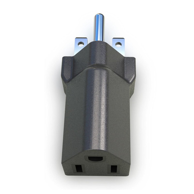 BloomGrow US Plug Adapter 120V to 240V Black Plug Converter