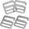 LUORNG 4PCS G Shape Buckle Stainless Steel Silver For Backpacks