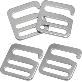 LUORNG 4PCS G Shape Buckle Stainless Steel Silver For Backpacks Shoulder Bags Handbags Belt Fasteners Luggage Climbing Buckles Outdoor Webbing Clips Adjustable