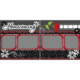 HOMECOMING - Premade Scrapbook Pages - EZ Layout 2195