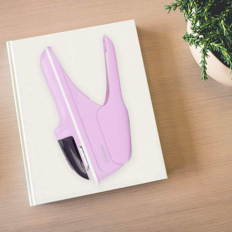 Stapleless Stapler, Stapleless Stapler Crimp No Holes ABS Material Staple