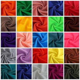 Liverpool Bullet Textured Fabric by The Yard 4 Way Stretch Solid - Yard Thick Knit Jersey Liverpool Fabric for Bows (Kelly Green)