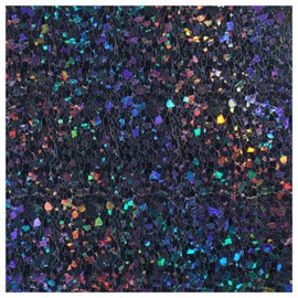 rabbitgoo Blackout Rainbow Window Privacy Film Decorative Stained Glass Diamond Pattern Window Sticker with Iridescent Tint Non-Adhesive Static Cling for Home Office Bathroom, 17.5 x78.7 inch, Black