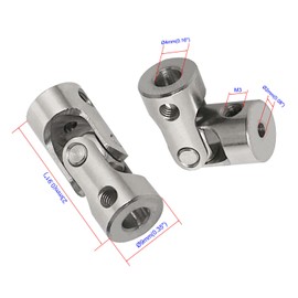 Ohamtes 4Pcs shaft diameter 2mm to 4mm universal coupling Rotatable universal steering shaft U-joint coupler
