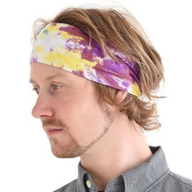 CHARM Boho Hippie Tie-Dye Turbans – Banda elástica para el pelo Bandana elástica banda elástica C