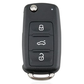 XUKEY Auto Schlüssel Gehäuse für VW UP Caddy T5 Polo Fernbedienung 3 Tasten Schlüsselgehäuse Schlüsselhülle Klappschlüssel Cover Reparatur Ersatzschlüssel für VW Golf UP Polo T5 Caddy Tiguan