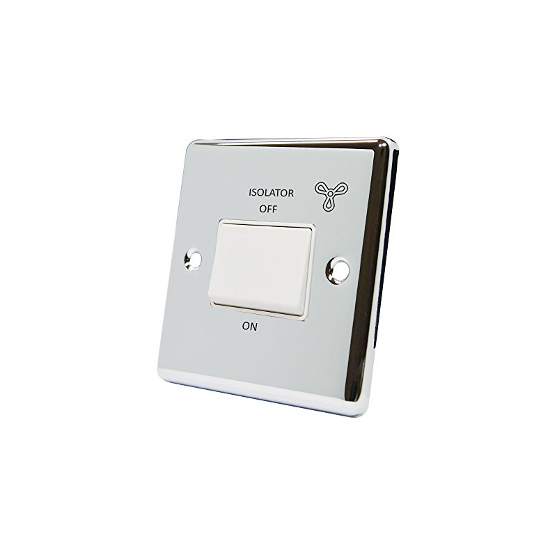 AET CPCFANWH Polished Chrome Classical White Insert Plastic Rocker Switch-10