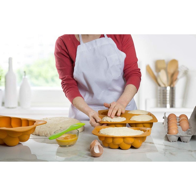 The Kosher Cook Silicone Braided Challah Mold - 4 Small