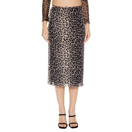 Forever 21 Women's Mesh Leopard Midi Skirt