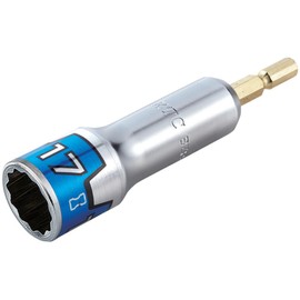 Kyoto Tool Co. (KTC) BZP63-17W Impregnable Socket Bit for Impact Drivers, 0.7 inches (17 mm)