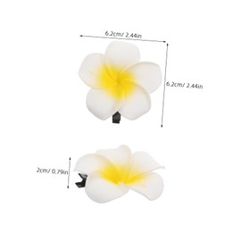FRCOLOR 5PCS Floral Hair Clips for Thin Hair Hawaiian Plumeria Flower Pins for Beach Vacations Parties and Weddings Adorable and Secure for Women