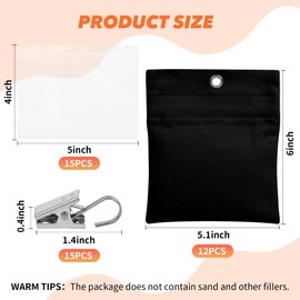 Whmayai 12 Pack Outdoor Curtain Weights,Patio Curtain Sandbag with Sealed Bags and Clips, Durable and Reusable Drapery Weighted Bags for Pergola Drapes Cabana Gazebo Garden