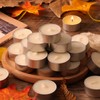 DEVI Soy Tea Lights Candles 50 Pack, Unscented White Tealight