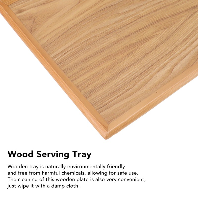 Rectangle Wood Tray Multifunctional Serving Tray for Fruit Food Pizza