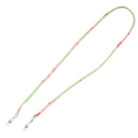 Pearl CS-36 050718 Glasses Chain, Glasses Strap, 27.6 inches (70 cm), Polyester Crepe, Anti-Slip Glasses Band, Made in Japan, Crepe, Yellow-Green, Light Green