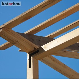 KOTARBAU® Set of 4 Flat Angle 150 x 150 x 24 mm Flat Connector Black L-Shape Powder-Coated Steel Corner Connector Wood Angle Heavy Duty Angle Connector Angle Plate Mounting Angle Furniture Angle