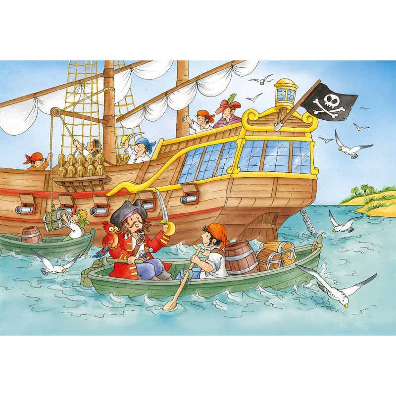 Ravensburger 09168 Jigsaw Puzzle Pirates' World Two x 20-Piece Puzzles